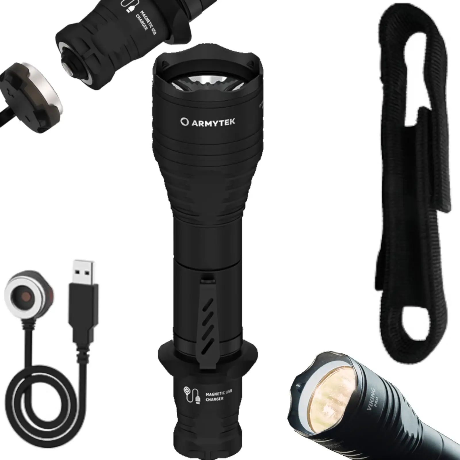 LATARKA SPECJALISTYCZNA TAKTYCZNA VIKING PRO USB WARM AKUMULATOROWA 2050 LM