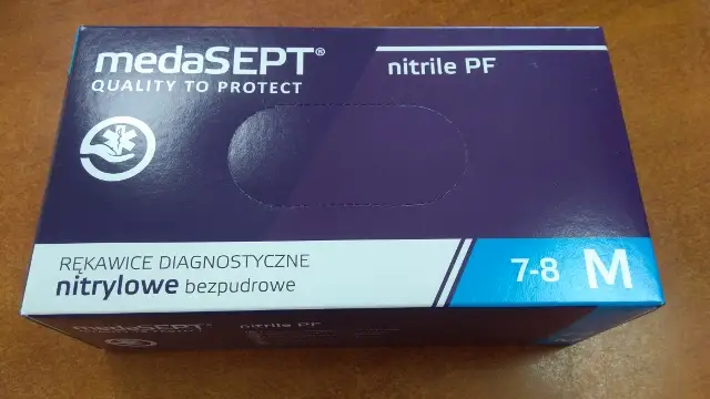 rękawice nitrylowe 200szt niebieskie rozm: M