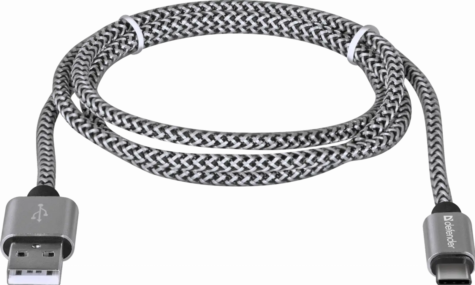 KABEL DEFENDER USB AM-TYPE C 1,0m 2.1A BIAŁY — 2
