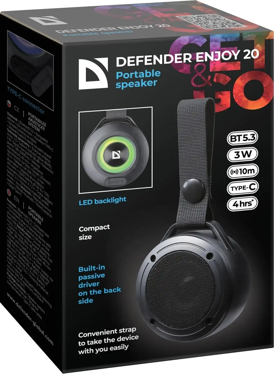 GŁOŚNIK DEFENDER ENJOY 20 BLUETOOTH CZARNY — 7