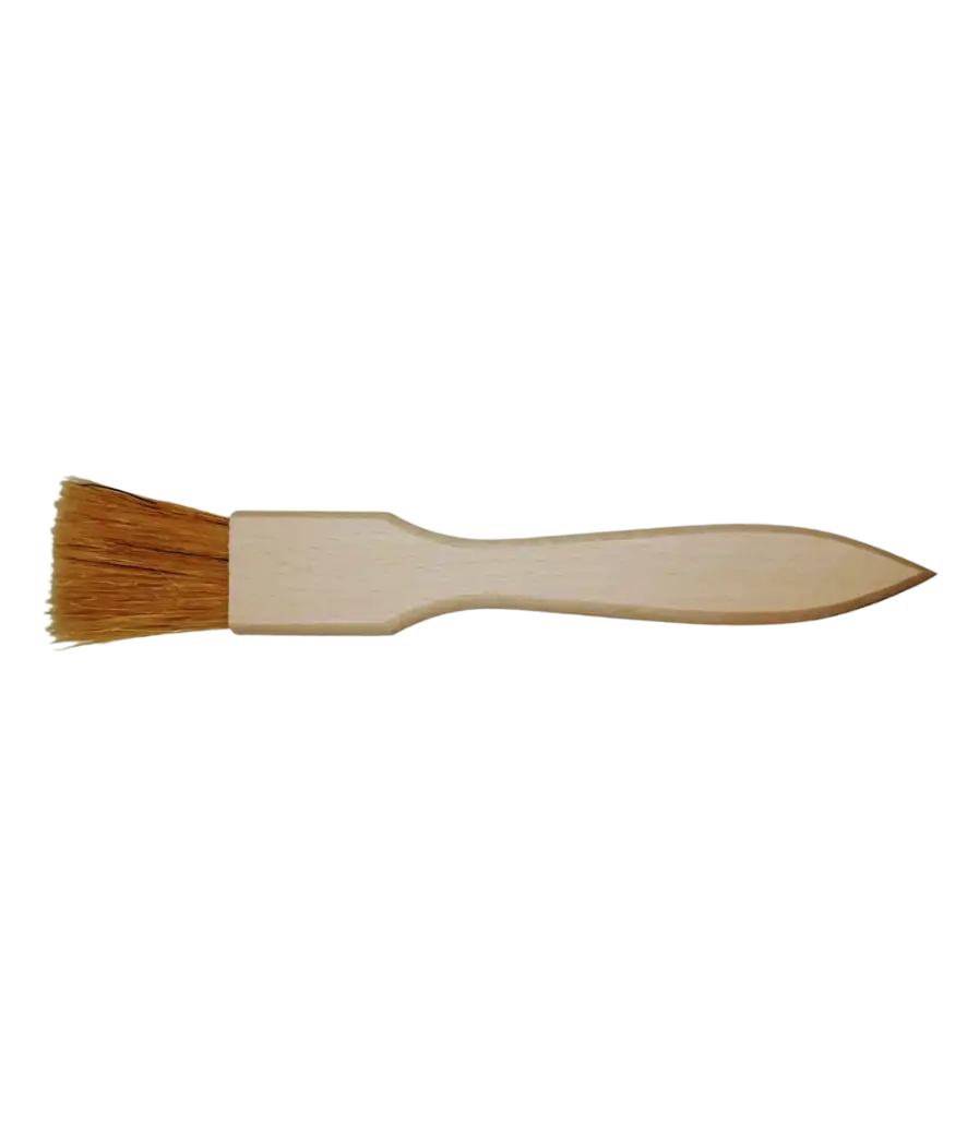 Pędzel płaski wąski do ciast z naturalnym włosiem  20 cm.   L49