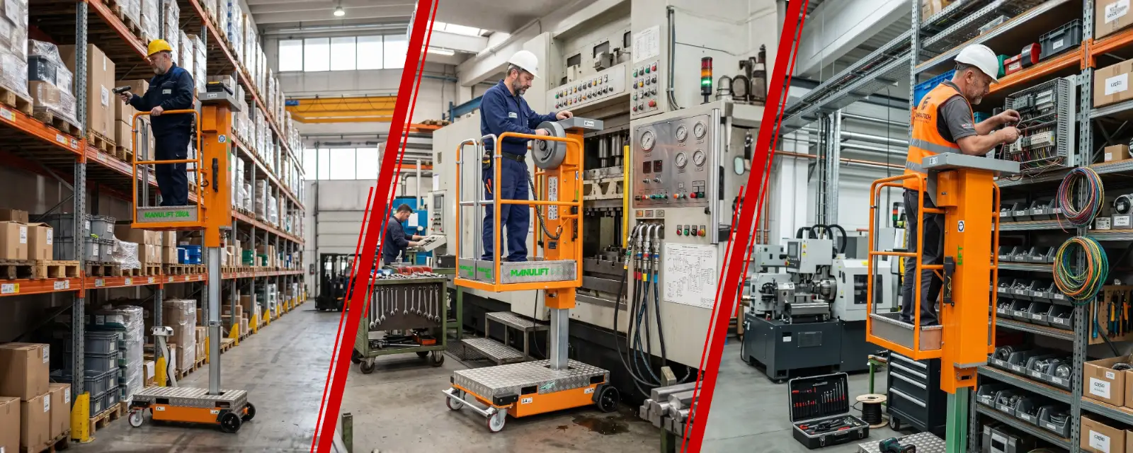 Podnośnik osobowy ręczny AXOLIFT Manulift 200/4 zwyżka ręczna podest roboczy ruchomy 4 m — 10