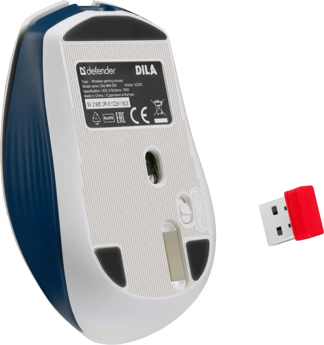 MYSZ DEFENDER DILA MM-282 RF 1800dpi 6P — 6
