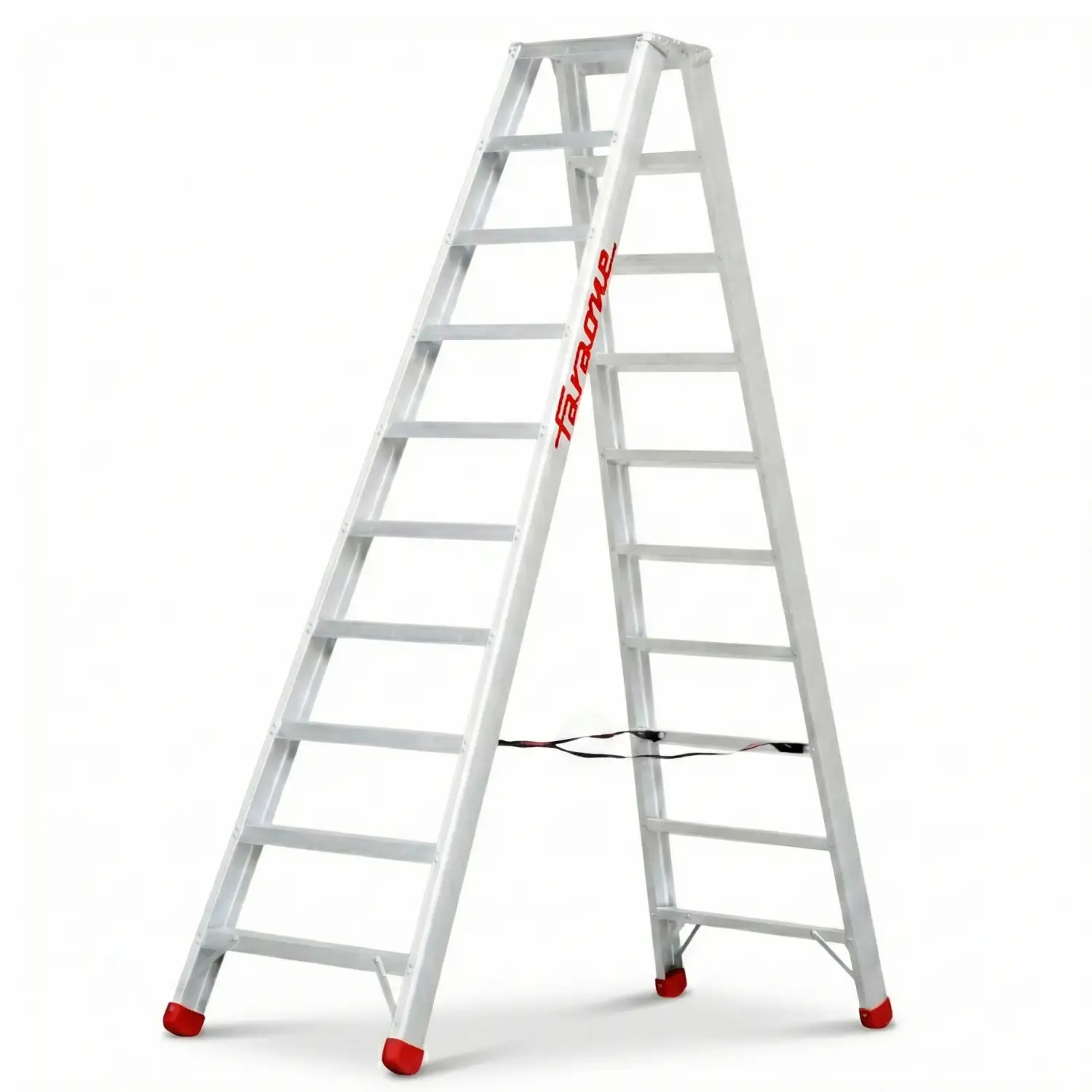 Drabina aluminiowa dwustronna składana profesjonalna 10 stopniowa FARAONE S2230ND - 3,40 m