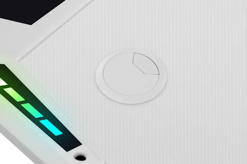 BIURKO DEFENDER FOTON RGB BIAŁE GAMING — 17