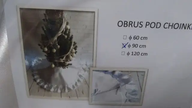 obrus 5szt falbanka pod choinkę FI-90