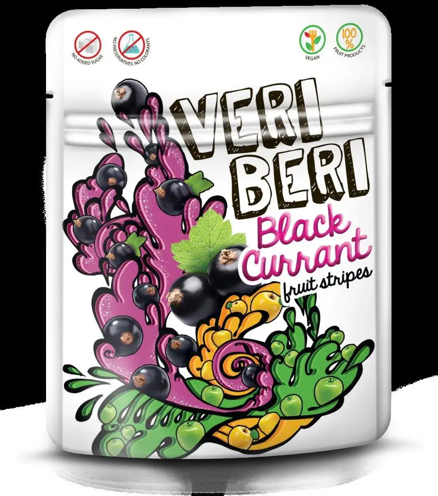 Bezglutenowe żelki czarna porzeczka VERI BERI 50g — 2