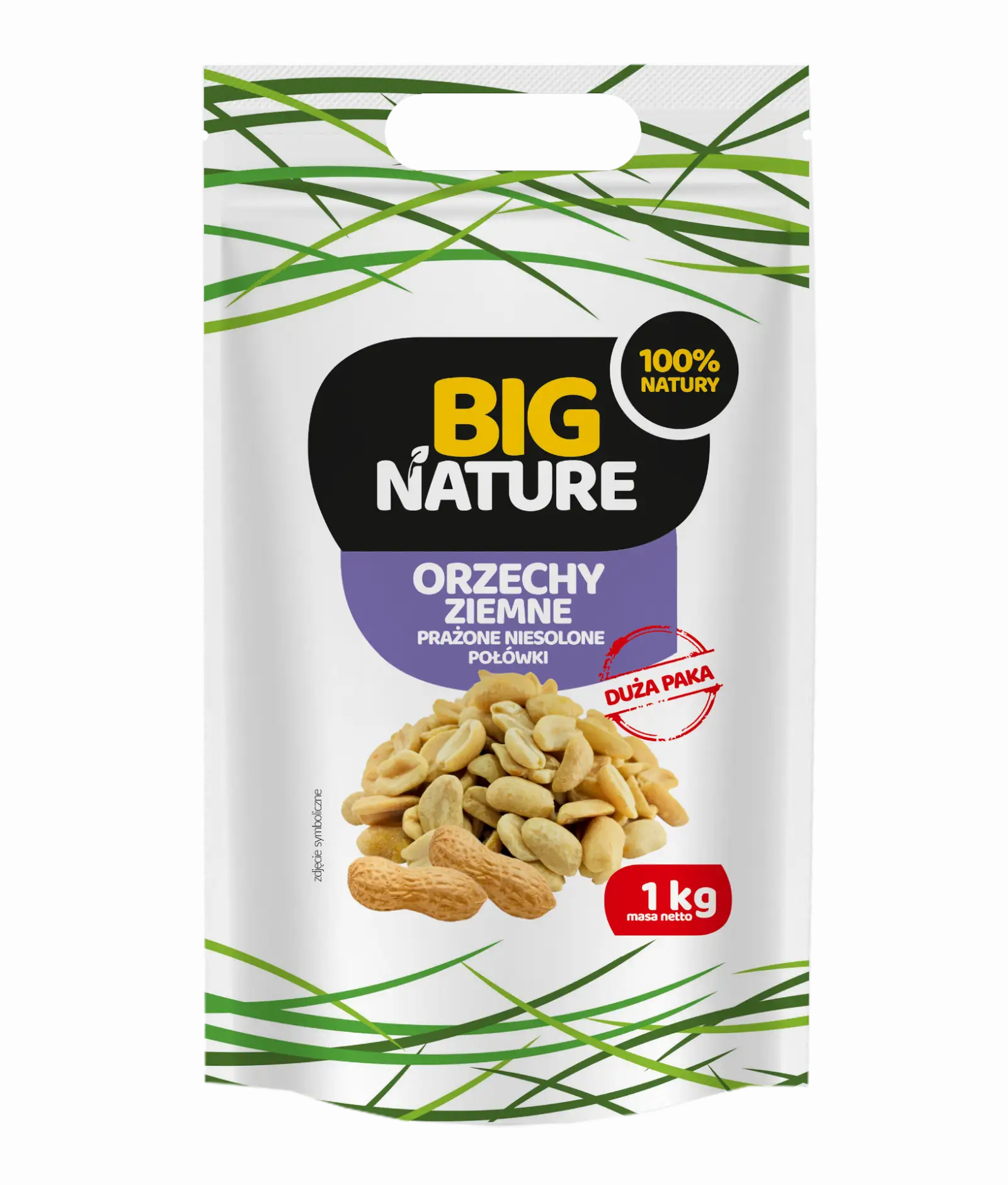 Orzechy ziemne prażone niesolone 1kg Duża Paka - BIG NATURE