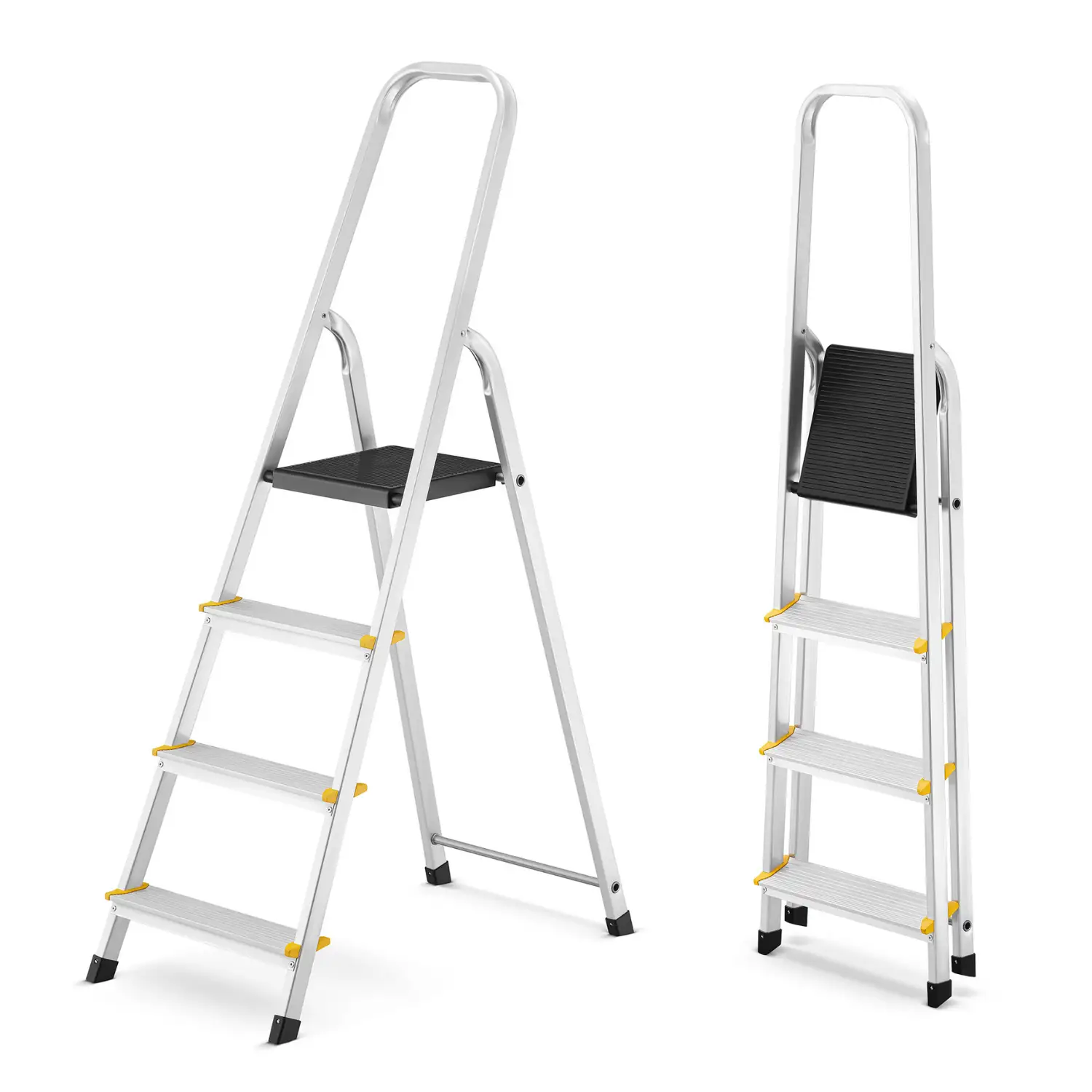 Drabina aluminiowa domowa jednostronna schodki do domu HIGHER 4 stopnie 125 kg