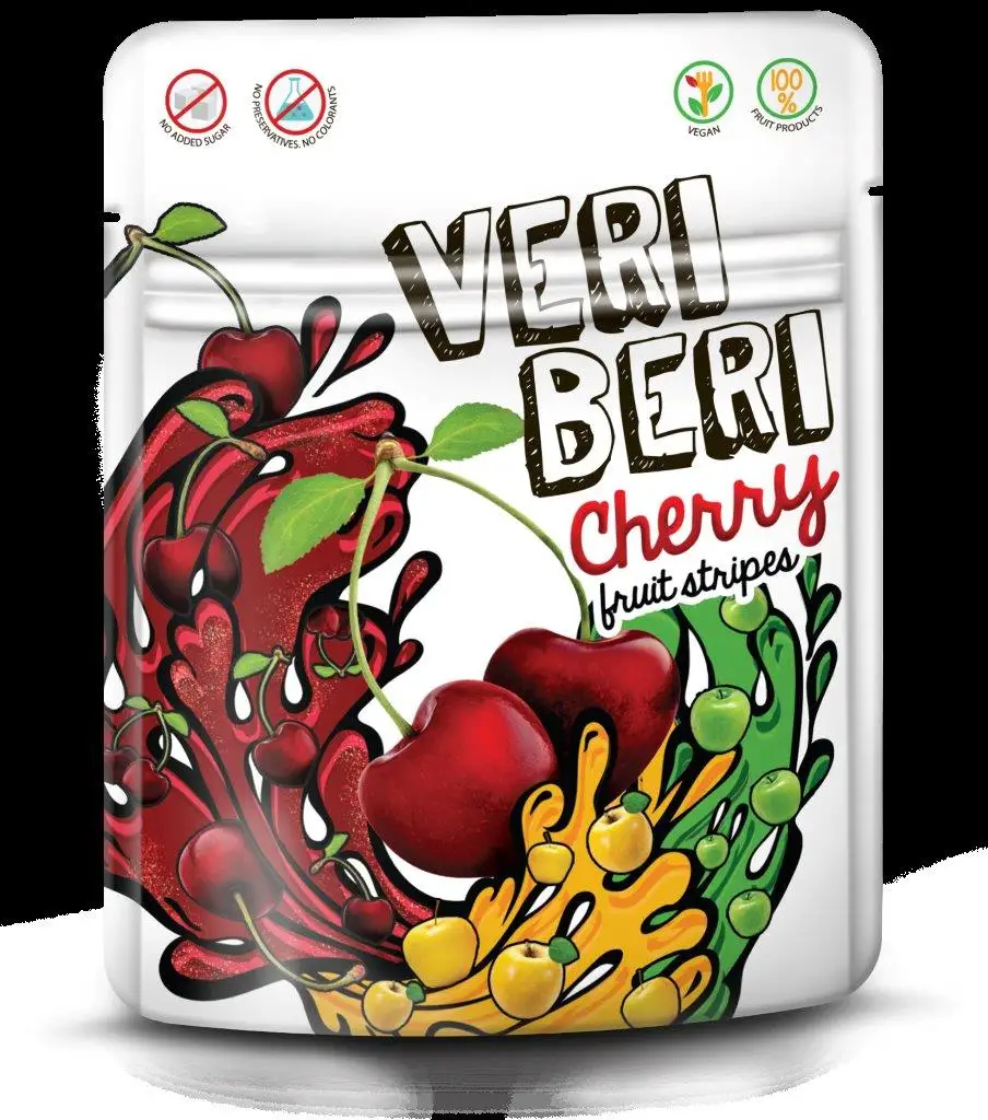 Bezglutenowe żelki wiśniowe VERI BERI 50g