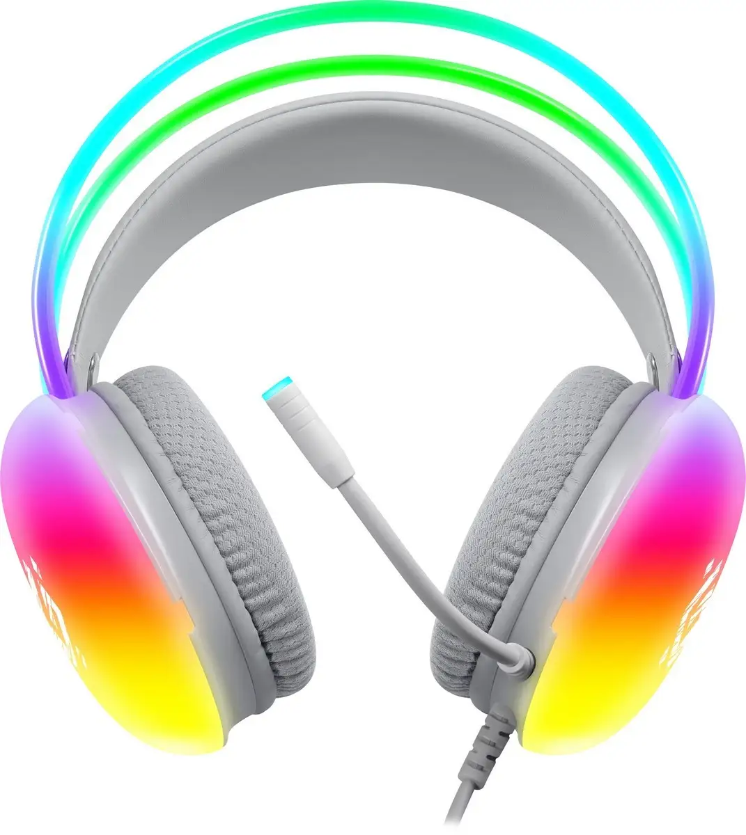 SŁUCHAWKI DEFENDER Z MIKR IGNIS RGB - BIAŁE — 3