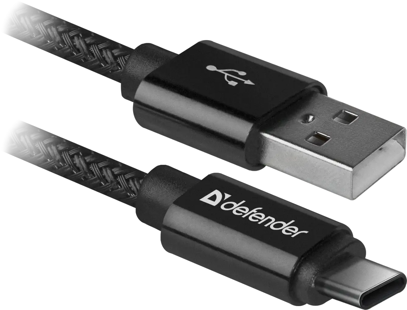 KABEL DEFENDER USB AM-TYPE C 1,0m 2.1A CZARNY