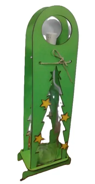stojak + butelka CHOINKA  40 x 14 cm.     P244