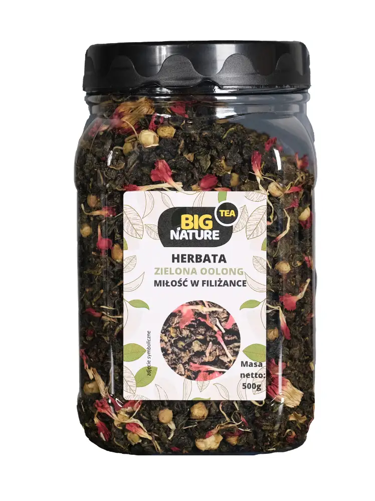 HERBATA ZIELONA OOLONG MIŁOŚĆ W FILIŻANCE  500G — 2