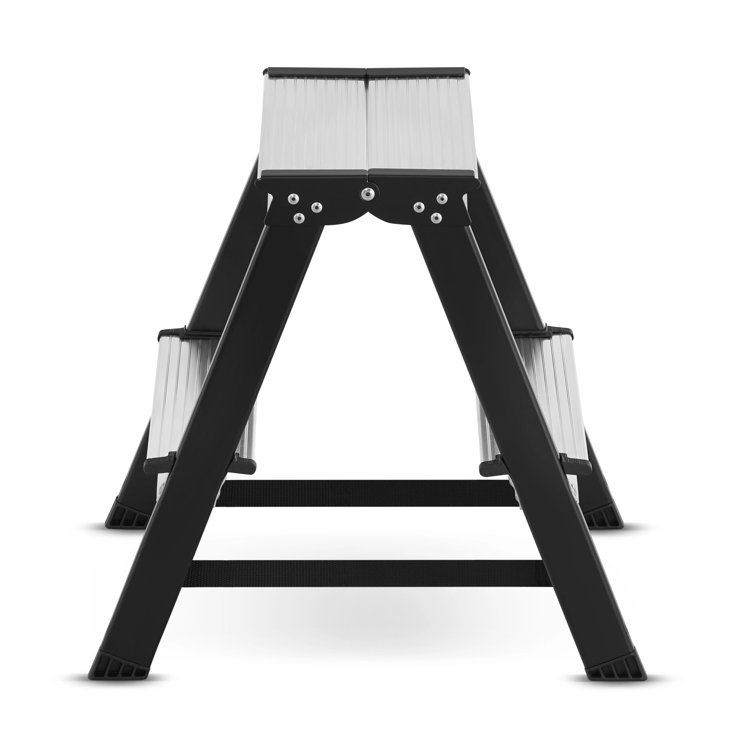 Drabina drabinka domowa 2x2 dwustronna składana MOCNA 150 kg HIGHER schodki — 3