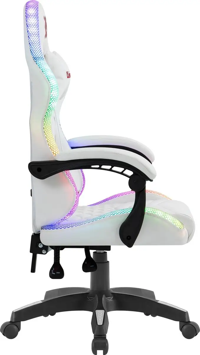 FOTEL DEFENDER CORE BIAŁY RGB GAMING — 16