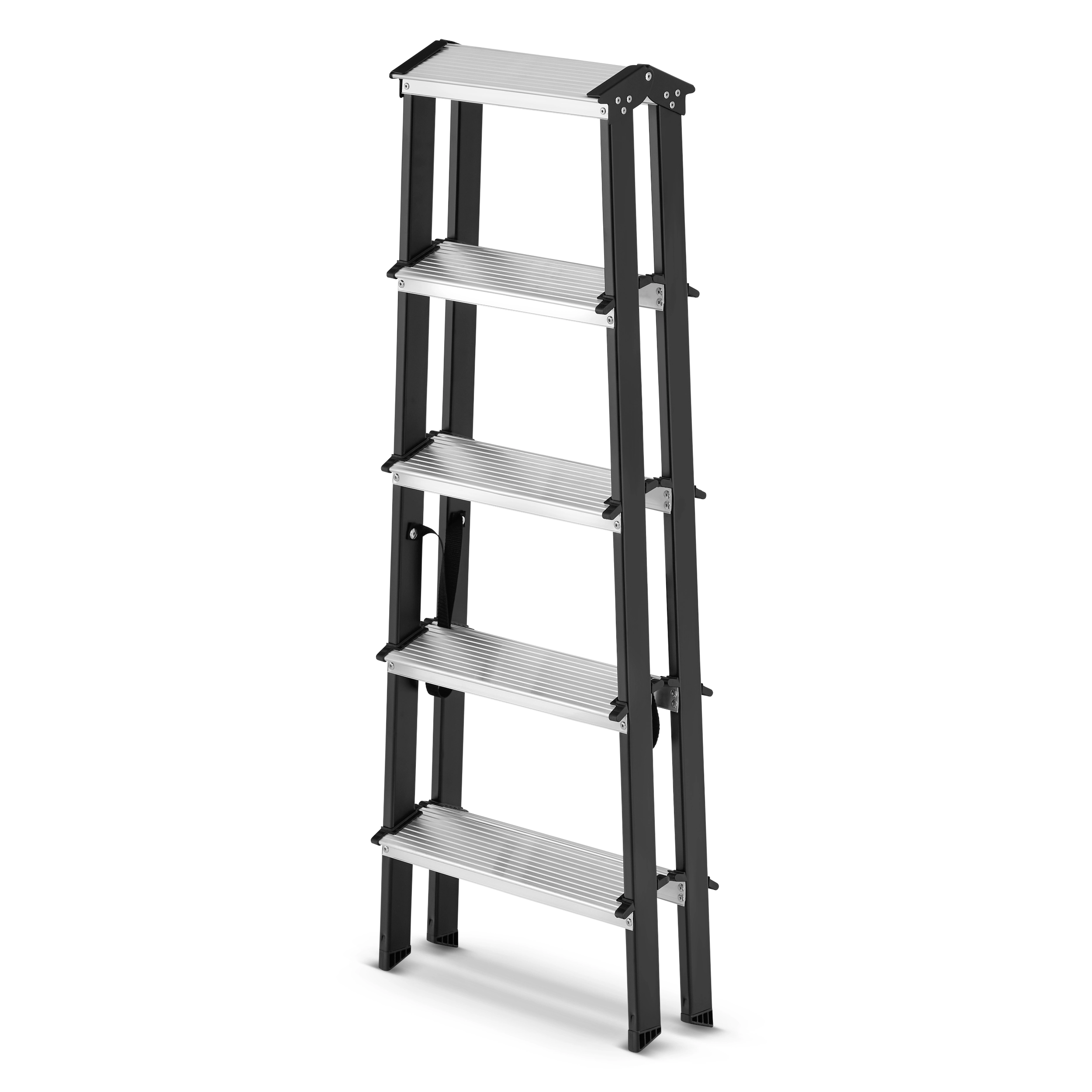 Drabina drabinka domowa 2x5 dwustronna składana MOCNA 150 kg HIGHER schodki — 4