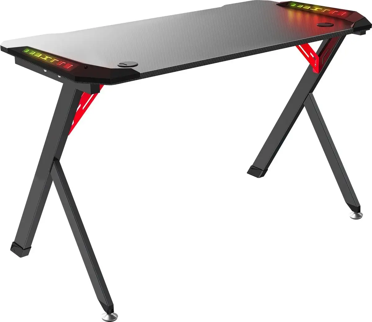 BIURKO DEFENDER PLATINUM RGB CZARNE GAMING — 7