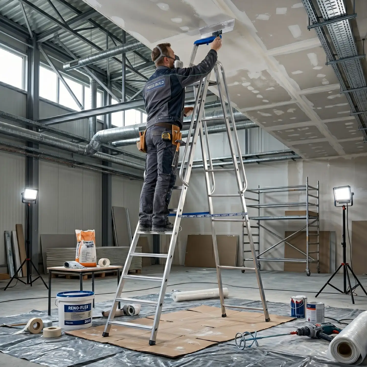 Drabina aluminiowa jednostronna GIERRE 12 stopni podest 150 kg 4,81 m — 11