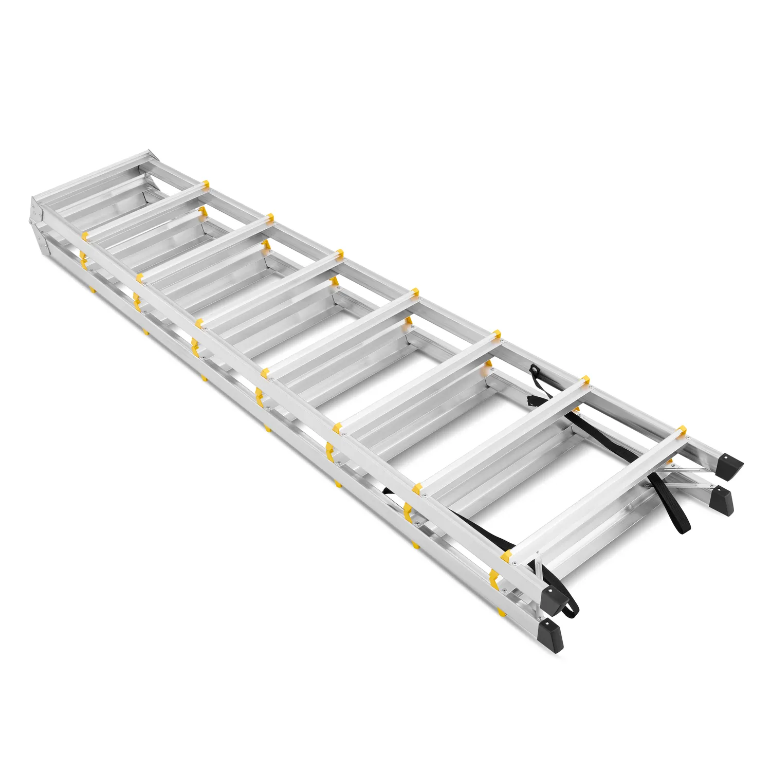 Drabina aluminiowa domowa dwustronna składana HIGHER 2x8 stopni taboret podnóżek schodek — 6