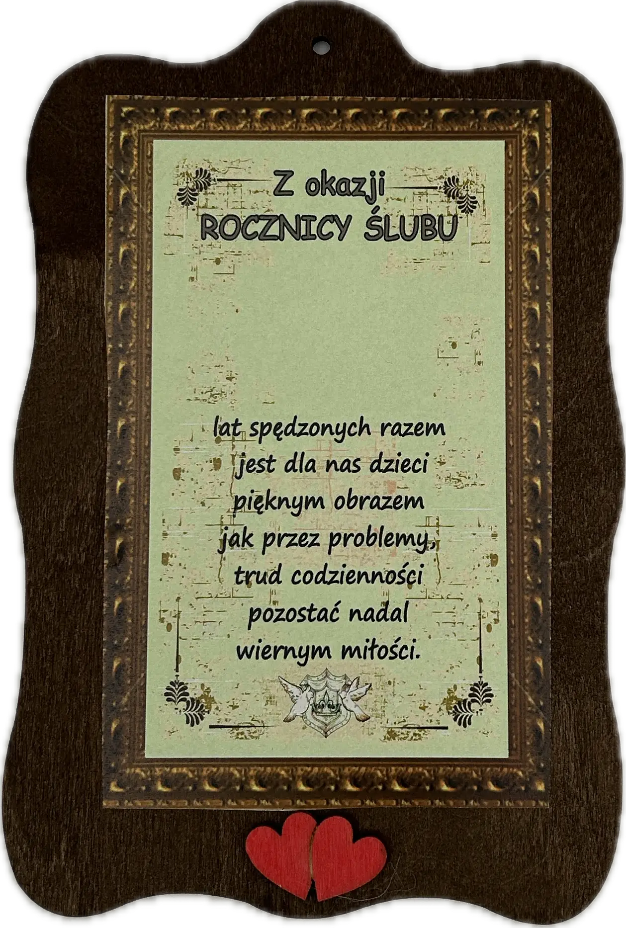 deska ROCZNICA ŚLUBU do wypisania   21 x 14 cm.     P497,P496