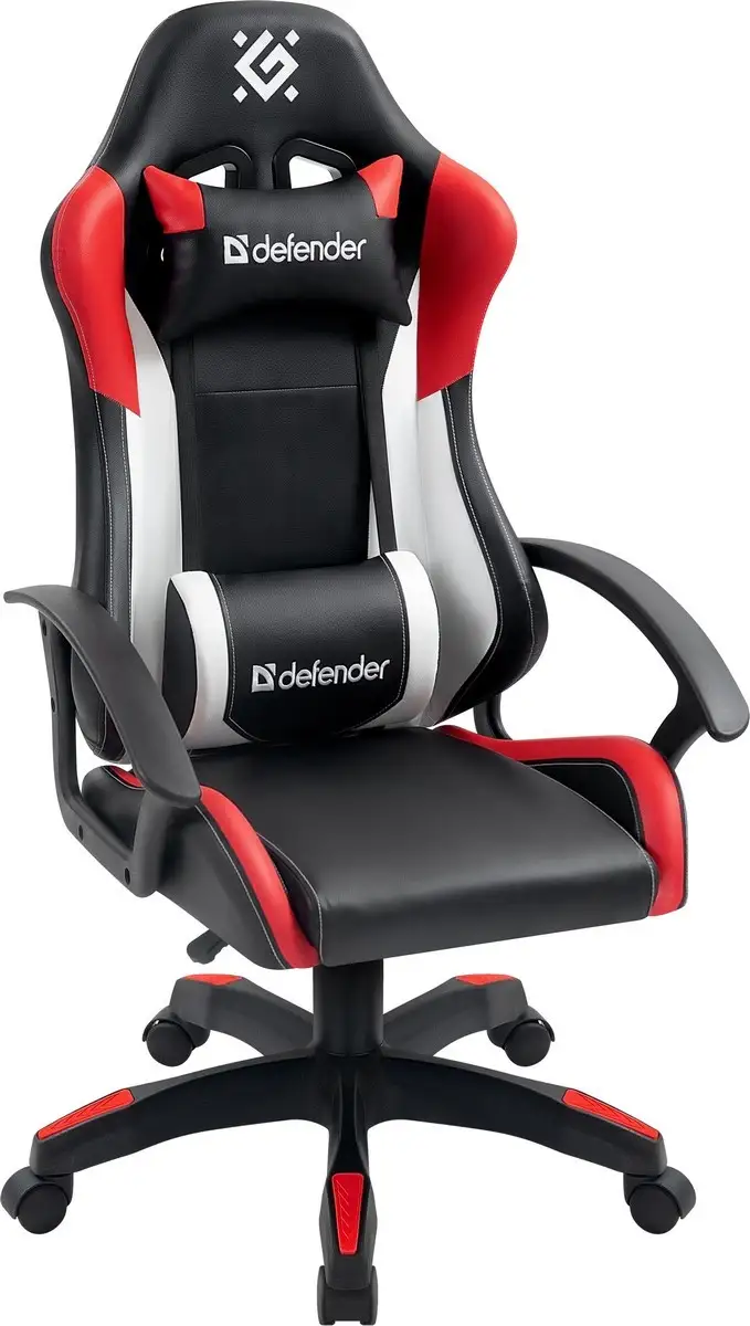 FOTEL DEFENDER CRATER CZERWONO-CZARNY GAMING — 2