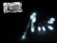 lampki choinkowe tradycyjne 10 led 2 m na baterie - ZIMNY BIAŁY SN51319-CW