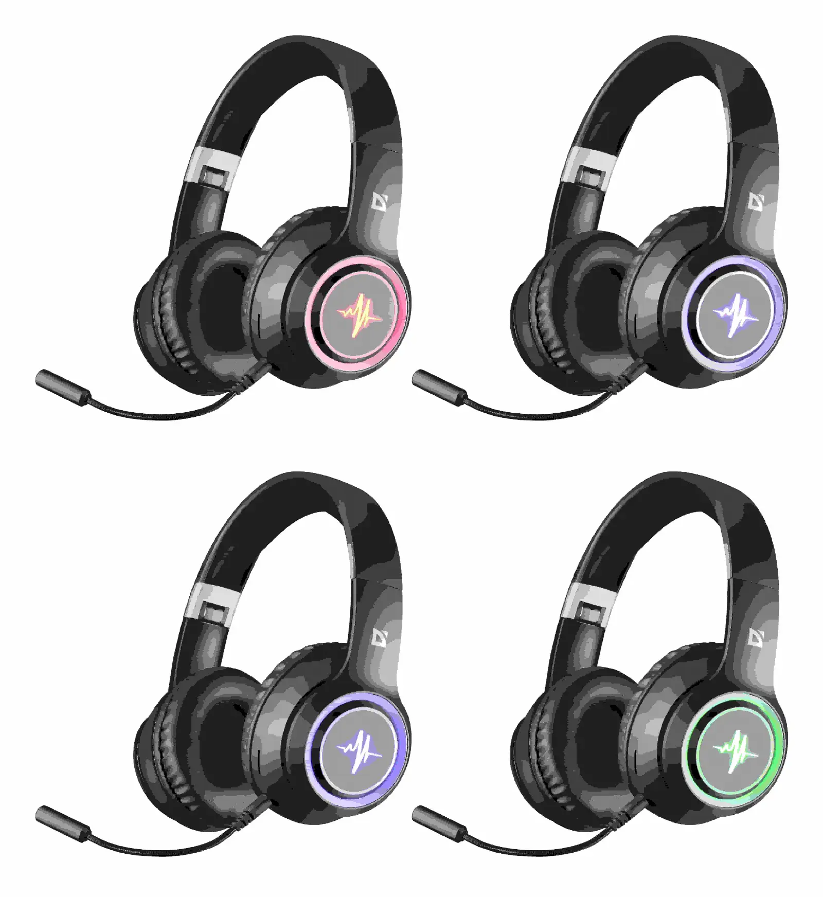 SŁUCHAWKI DEFENDER BLUETOOTH FREEMOTION B571 CZARNE LED — 2