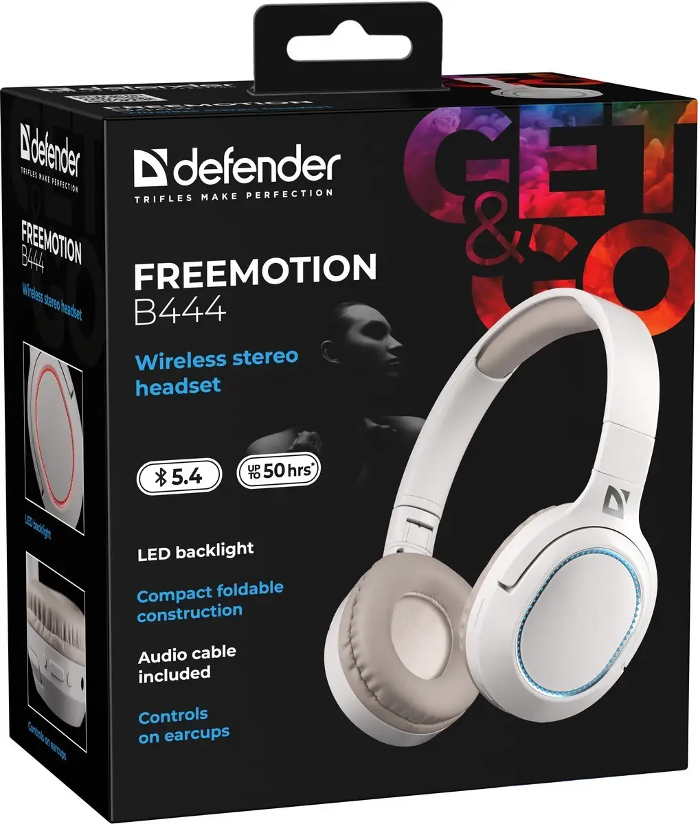 SŁUCHAWKI DEFENDER BLUETOOTH FREEMOTION B444 BEŻOWE — 10
