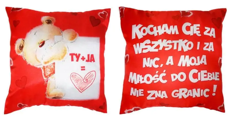 poduszka dwustronna 20 x 20 cm - TY + JA M10
