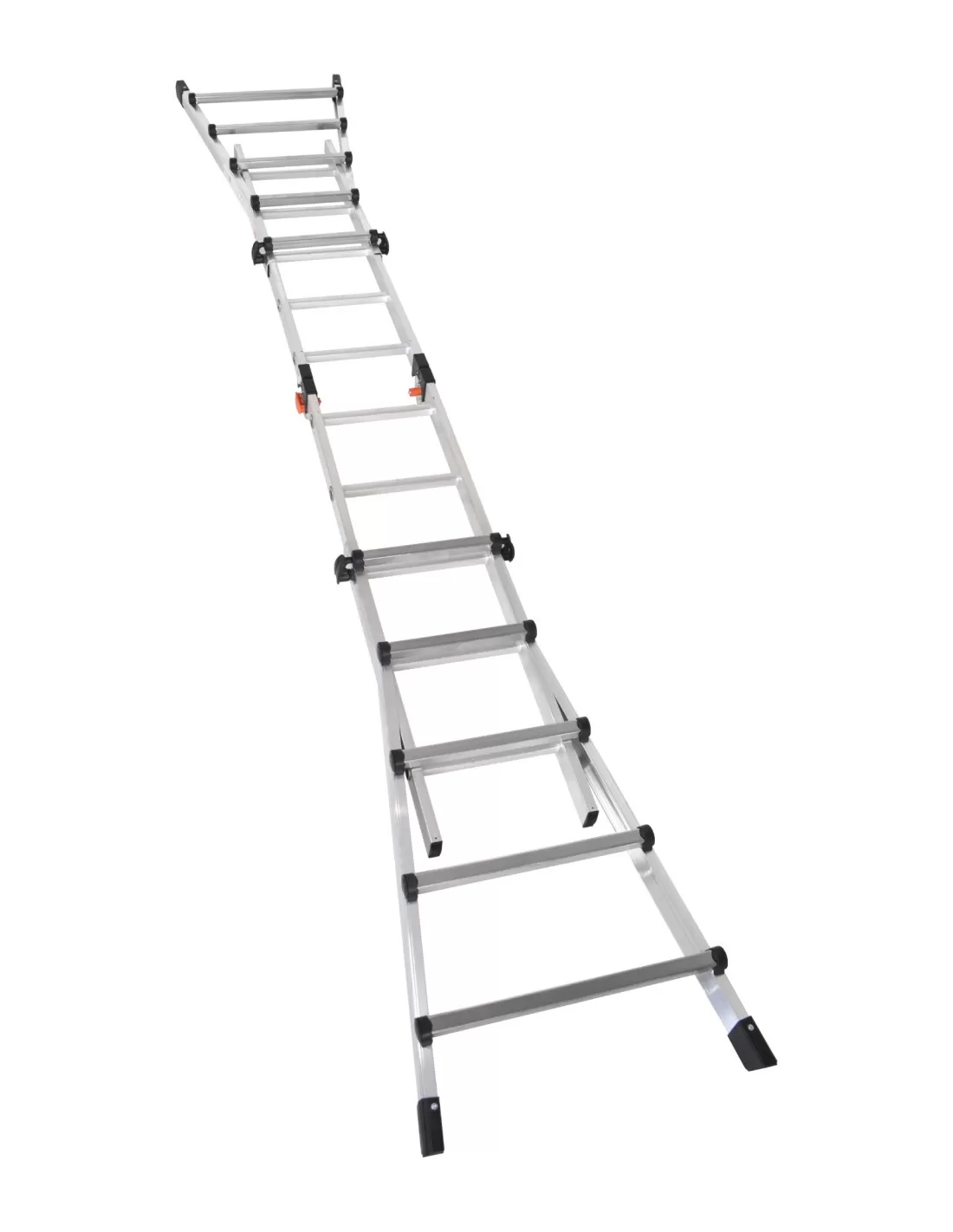 Drabina aluminiowa teleskopowa 5,7 m GIERRE 5x5 na schody przegubowa 150 kg — 3