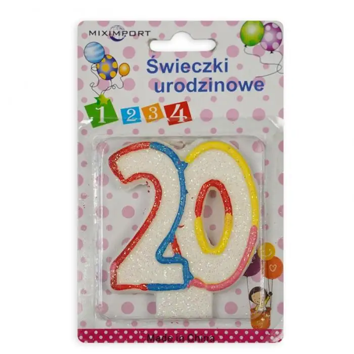 świeczka urodzinowa 20 | ŚW-288K