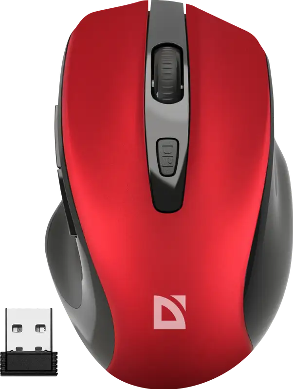 MYSZ DEFENDER PRIME MB-053 RF BEZPRZEWODOWA SILENT CZERWONA OPTICAL