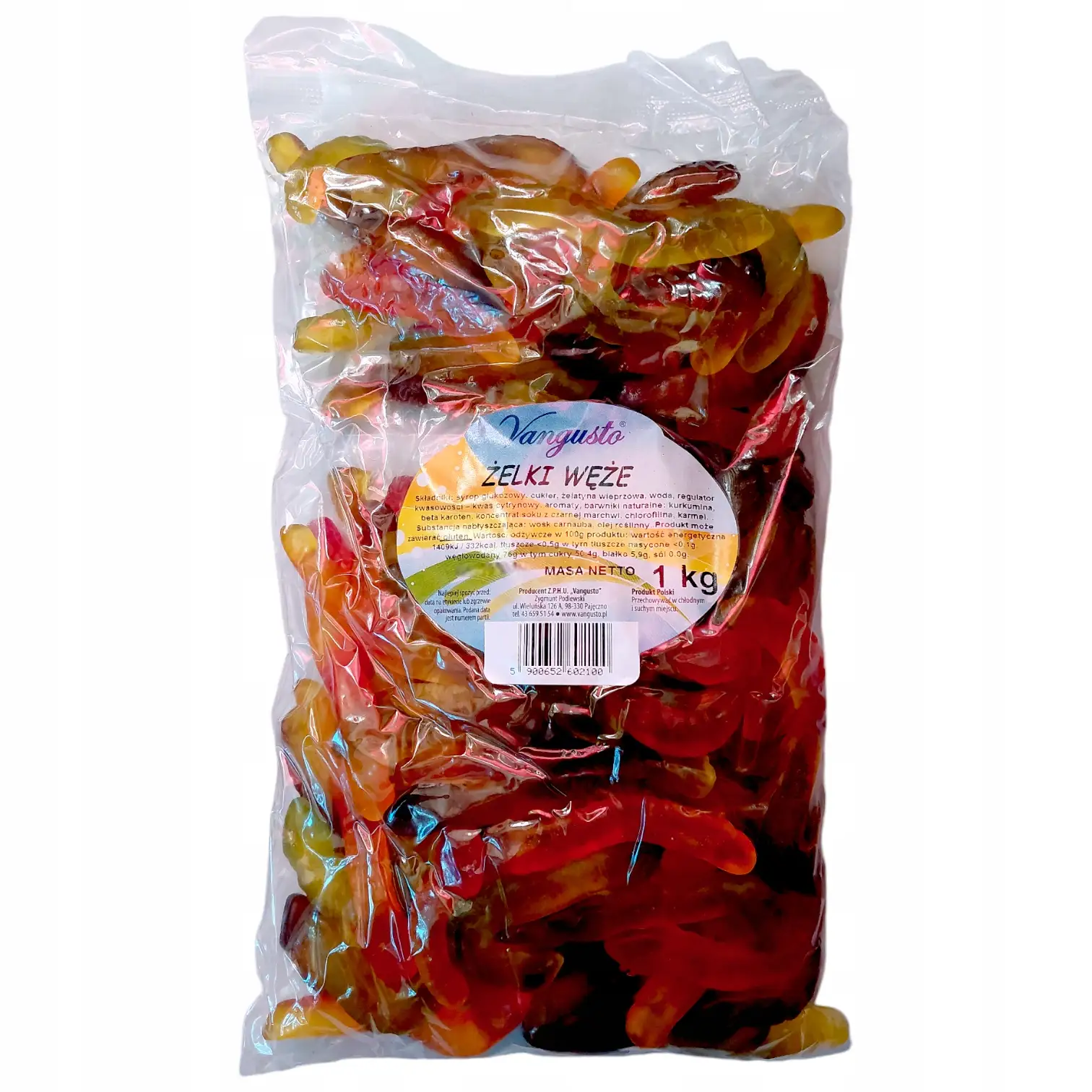 Żelki Vangusto 1000g Węże