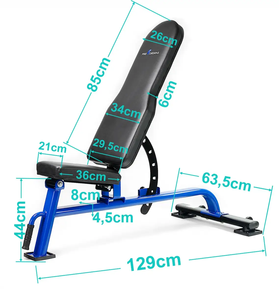 Ławka treningowa wielofunkcyjna do ćwiczeń pod sztangę 150kg TB1054 Pretorians Prestige — 4