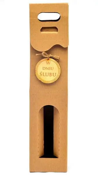 pudełko kartonowe na alkohol 39x9x9cm 5szt. W Dniu Ślubu      | Pud-wino.ślub.01