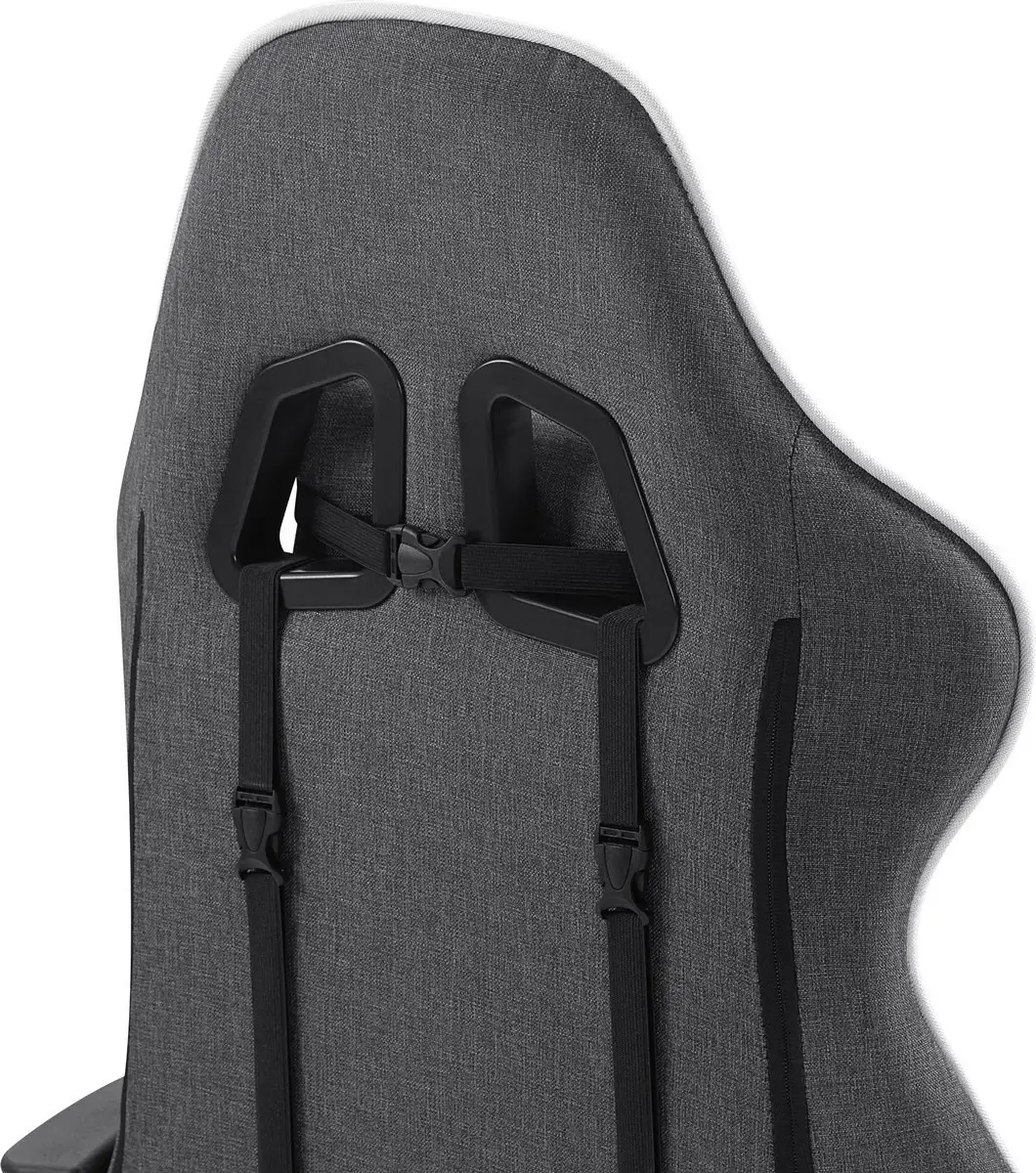 FOTEL DEFENDER IBIS BIAŁO-CZARNY GAMING — 17
