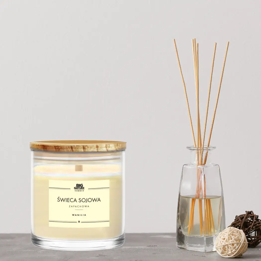 Świeca sojowa o zapachu WANILIA 215g - BIG NATURE CANDLE — 2