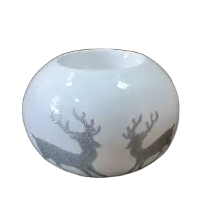 świecznik ceramiczny na tea light   KULA RENIFER  10x9cm | RC1838-31