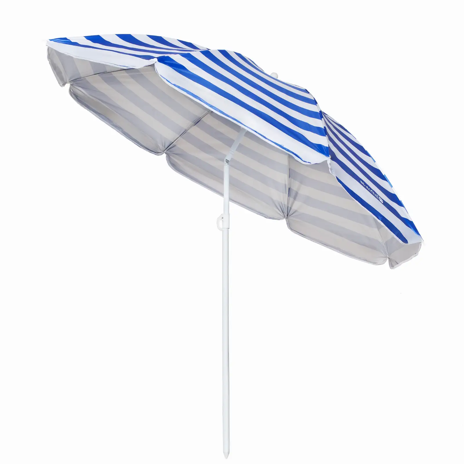 Parasol plażowy ogrodowy składany na balkon 180cm Niebieskie paski — 8