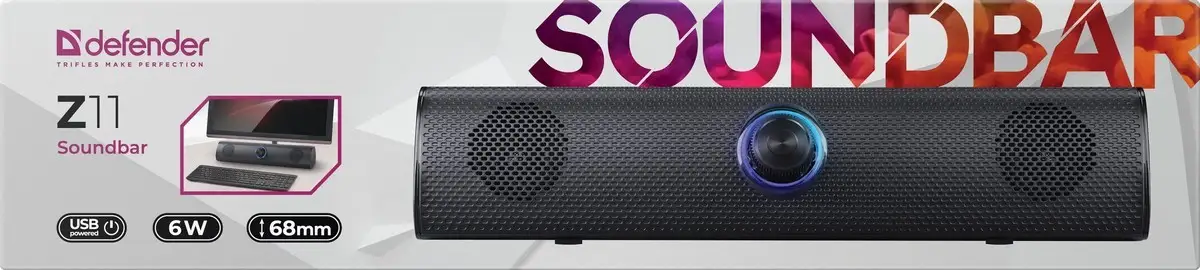 GŁOŚNIK DEFENDER SOUNDBAR Z11 6W LED — 6