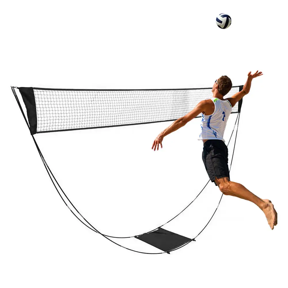 Siatka przenośna do gry w badmintona siatkówkę 3x1,5m — 10
