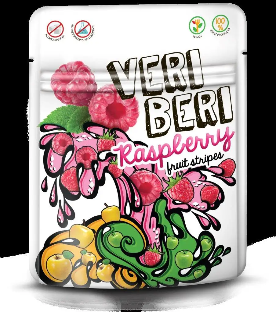 Bezglutenowe żelki malinowe VERI BERI 50g — 2