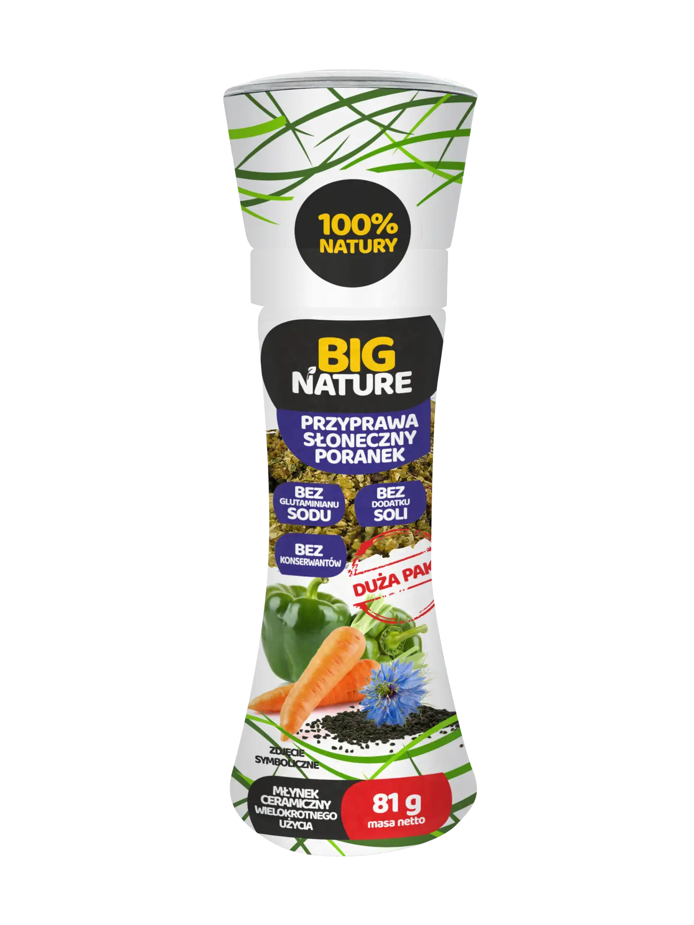 Przyprawa Słoneczny poranek Młynek 81g Duża Paka - BIG NATURE — 2