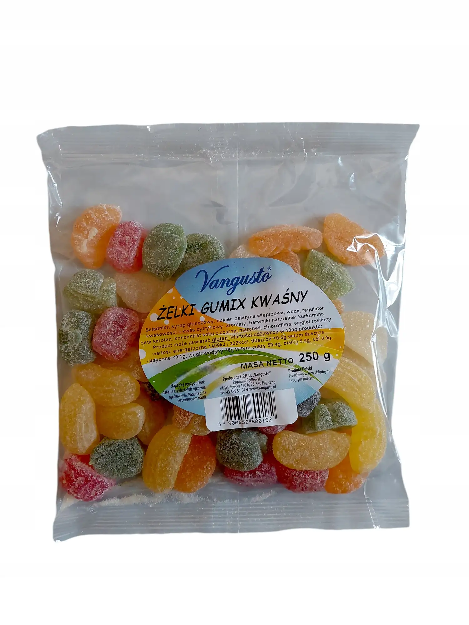 Żelki Vangusto 250g gumix kwaśny