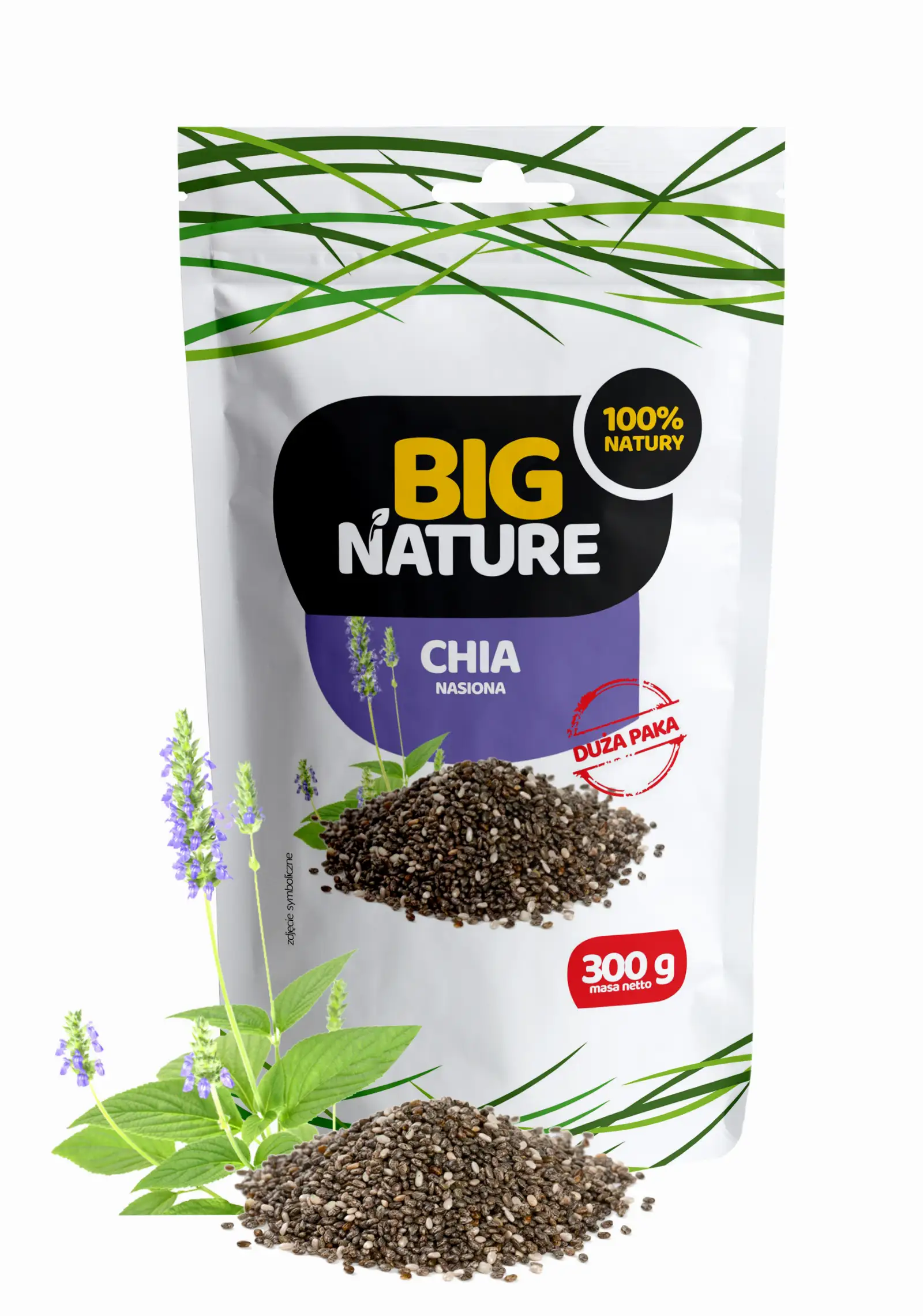 Chia Szałwia Hiszpańska 300g  Duża Paka - BIG NATURE