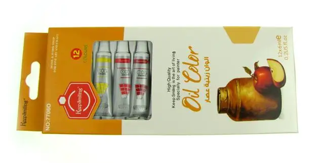 farby olejne 12szt. w tubie | FAR-16126 (ŻÓŁTE)