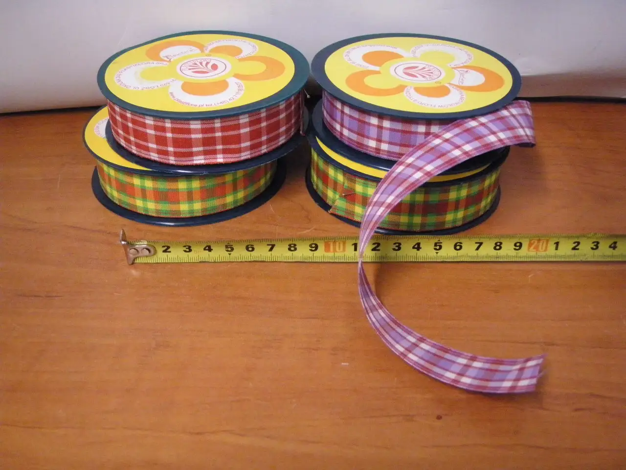 wstążka materiał krata 2,5/10 225245 — 2