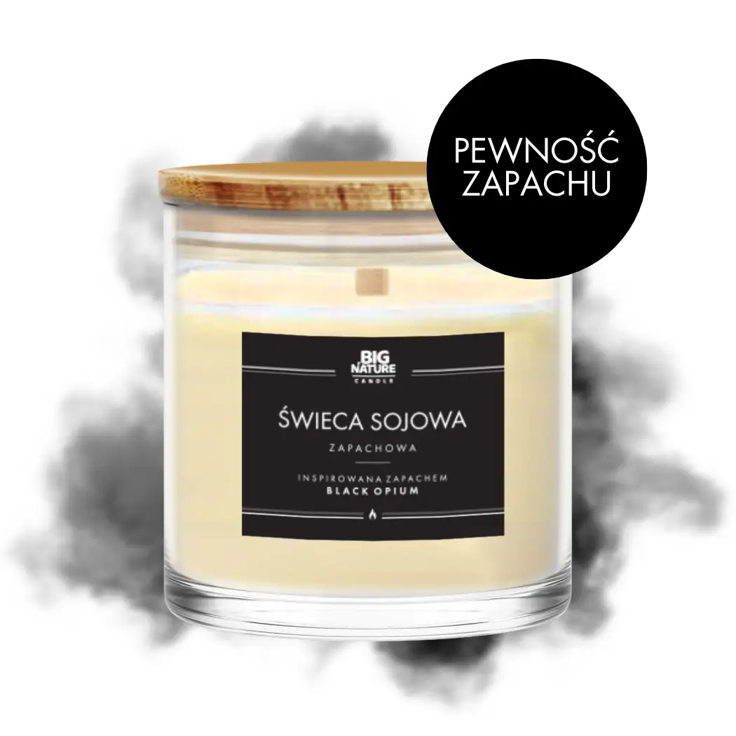 Świeca sojowa zap. insp. BLACK OPIUM 215g - BIG NATURE CANDLE