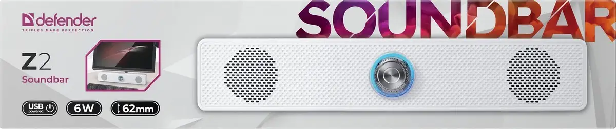 GŁOŚNIK DEFENDER SOUNDBAR Z2 6W LED BIAŁY — 7